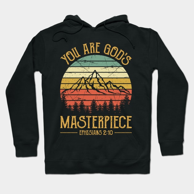 Vintage Christian You Are God's Masterpiece Hoodie by GreggBartellStyle
